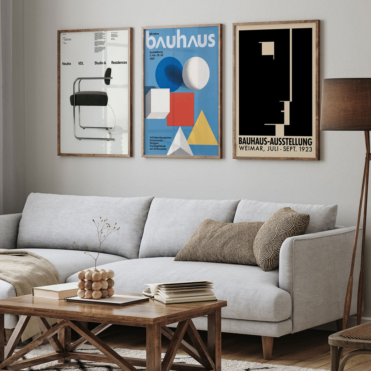 Bauhaus – 50 years of Bauhaus exhibition – encadré au mur
