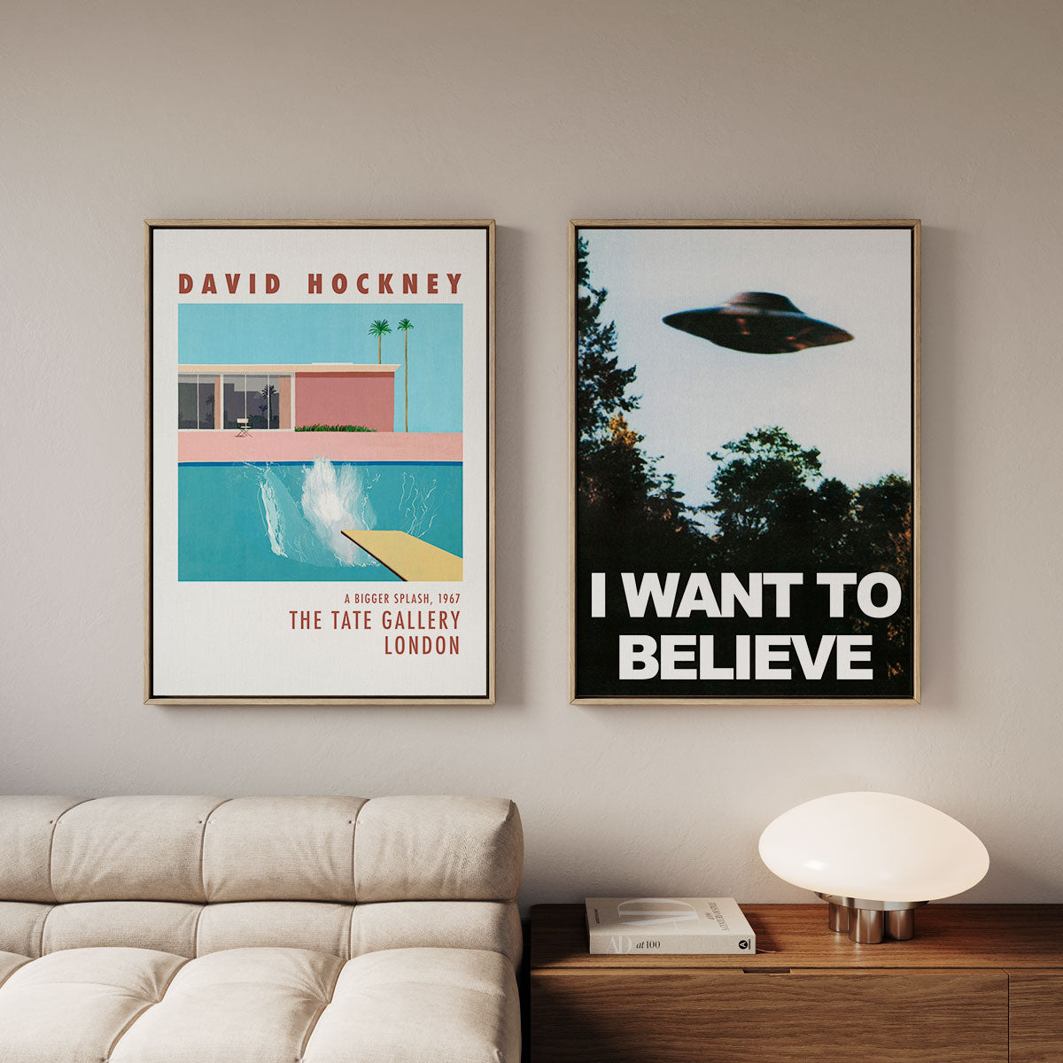 Canvas Print with Floating Frame – I Want to Believe