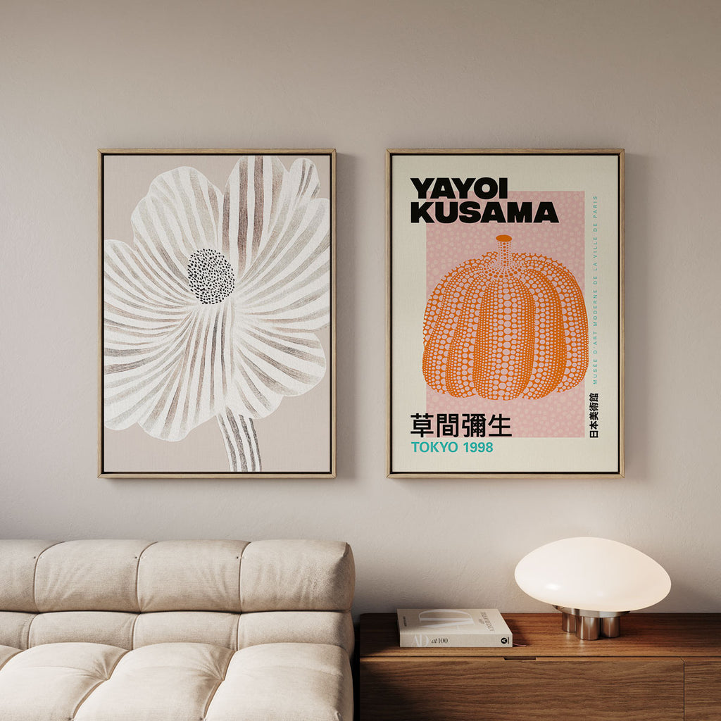 Canvas Print with Floating Frame – Yayoi Kusama – Pumpkin 01