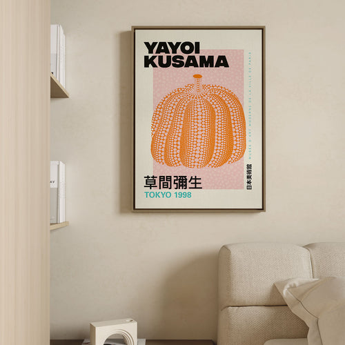 Canvas Print with Floating Frame – Yayoi Kusama – Pumpkin 01