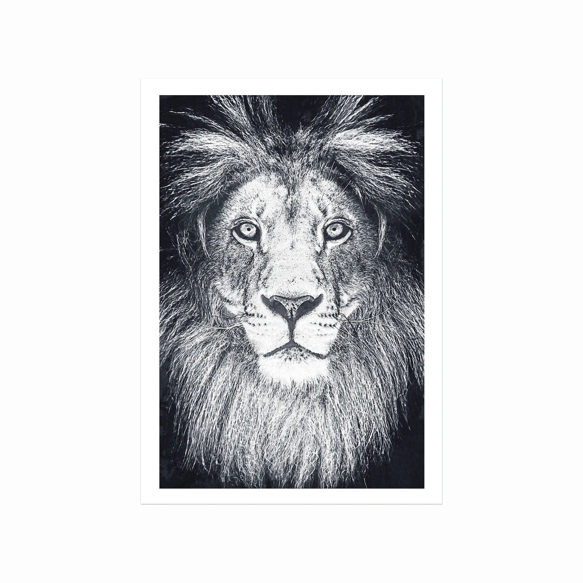 Lion art poster