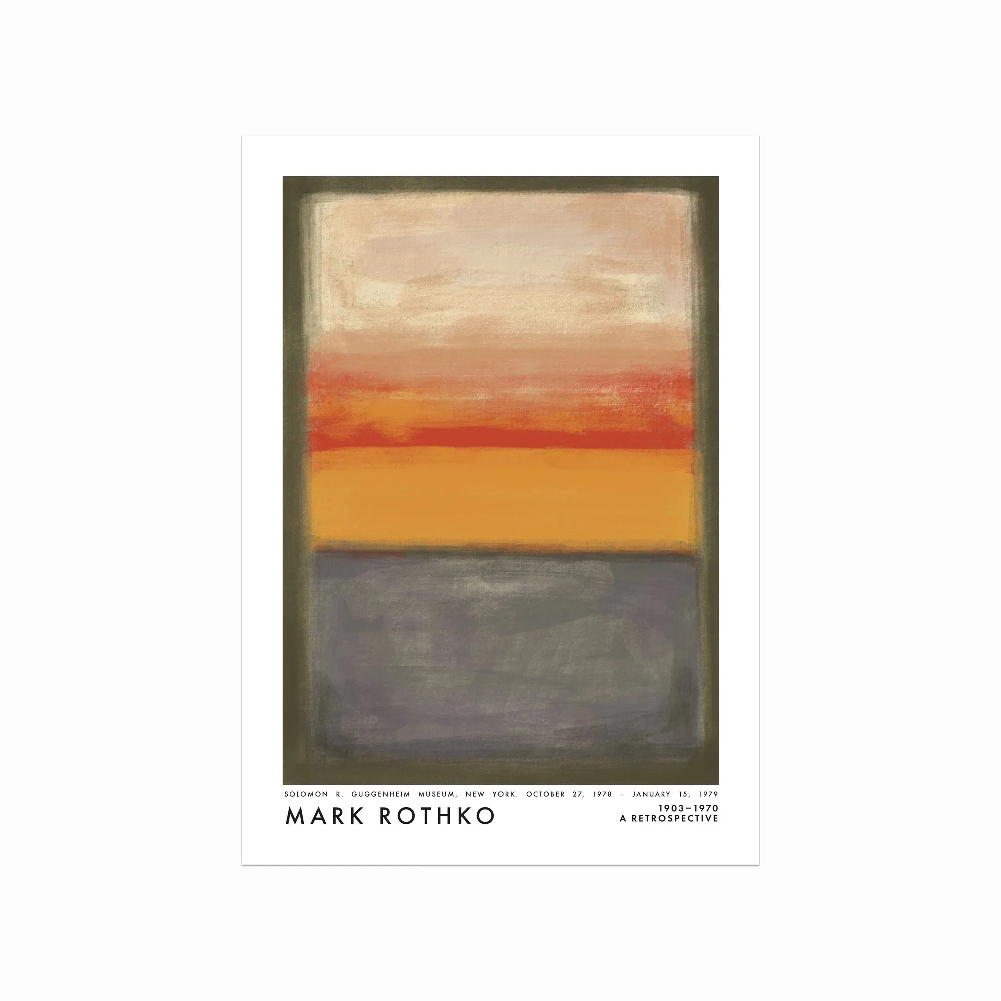 Mark Rothko – Orange, White, Red, Green art poster