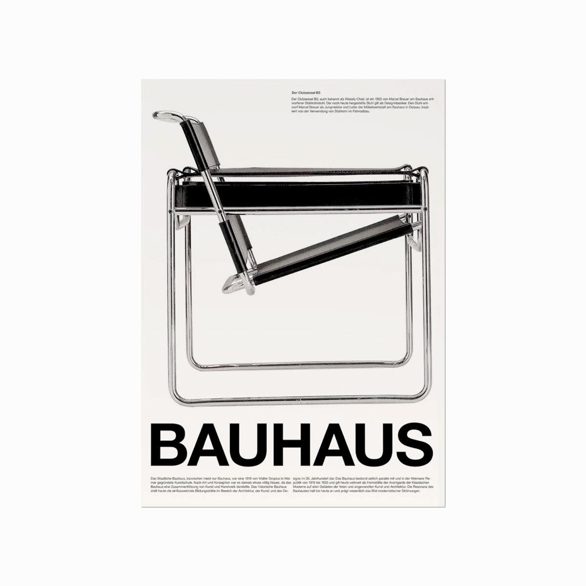 Bauhaus – The Chair (Clubsessel B 3) art poster