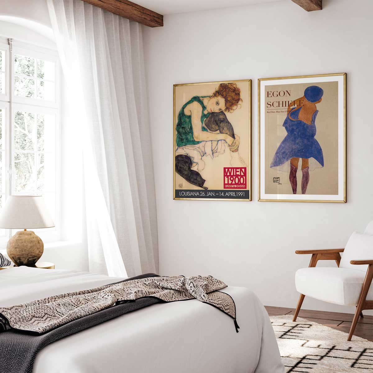 Egon Schiele – Woman Sitting (Exhibition Poster)