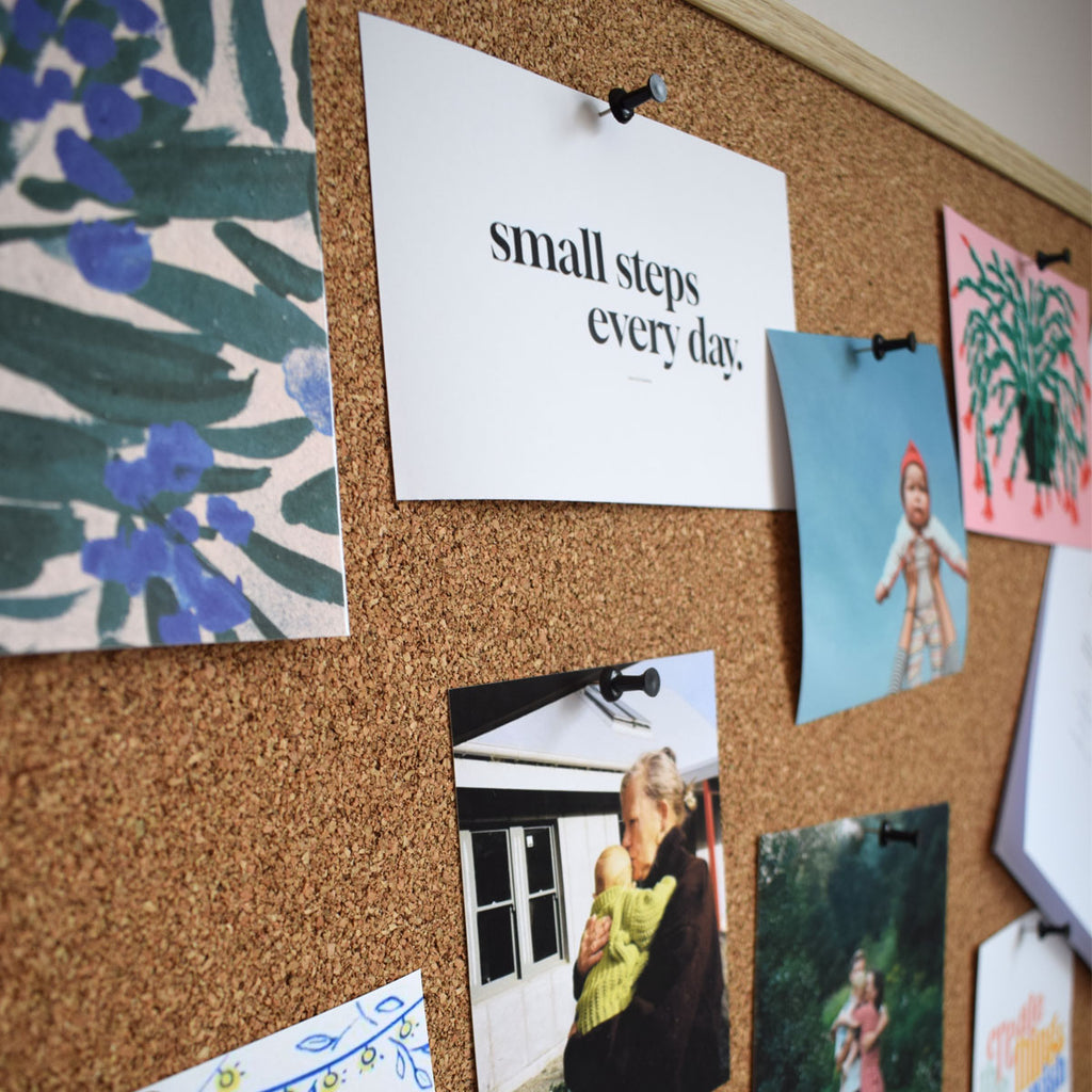 Cork Notice Board – Dark Oak Frame