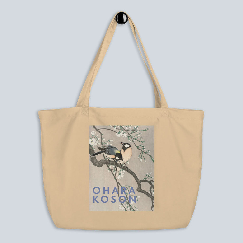 Organic Cotton Tote Bag – Ohara Koson (Birds on a Cherry Branch)